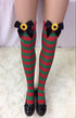 Ladies Nylon Christmas Halloween Schoolgirl Striped Tights Stocking #Stocking